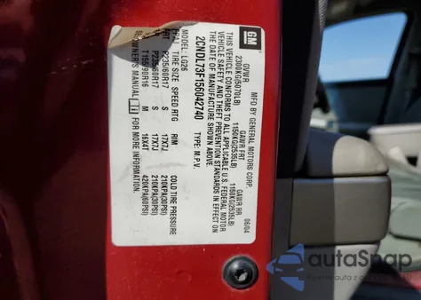 2005 Chevrolet Equinox Lt z USA, uszkodzony, nr VIN 2CNDL73F156042740